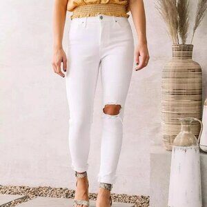Levi's White Jeans high rise skinny ankle size 12